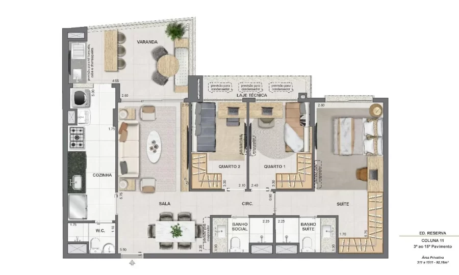 Endless Península Planta 3 quartos 5